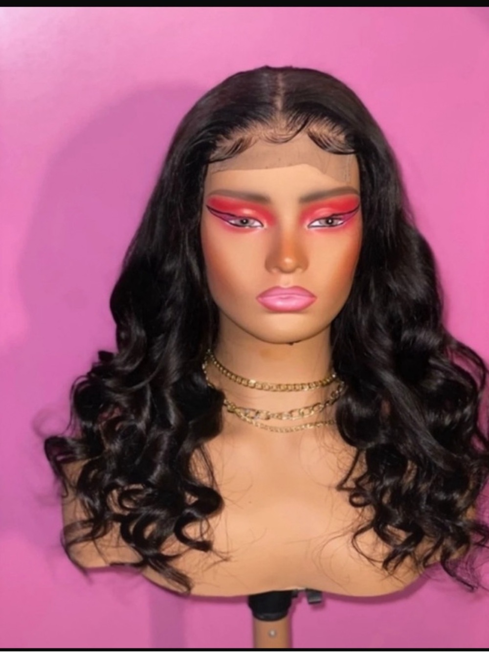 20 Inch Beach Wave Human Hair Wig – 180% Density – Bleached Knots